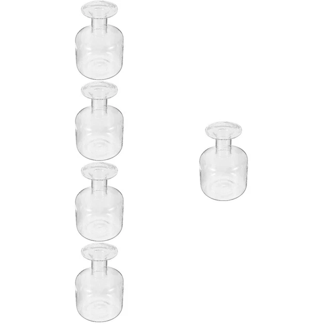 5 piezas Hermosos centros de mesa de mesa con botella de vidrio transparente botella de flores