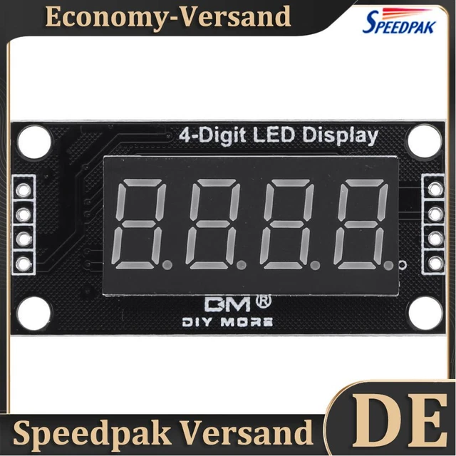 TM1637 modulo display LED, modulo orologio 4 cifre, modulo LED digitale (blu)