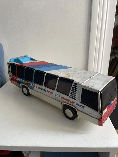 JOUSTRA Bus International Autocar Car Tole Friction - Jeux & Jouets