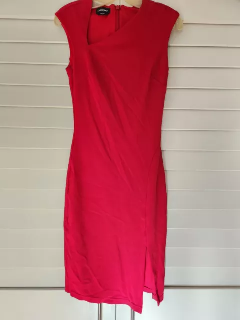 BEBE Red Sleeveless Bodycon Cocktail Party Club Dress Stretchy Sexy Women's XS