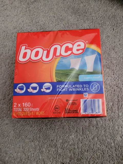 Bounce Fabric Softener And Dryer Sheets, Outdoor Fresh, 320 Count
