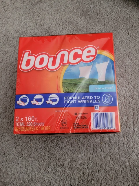 Bounce Fabric Softener And Dryer Sheets, Outdoor Fresh, 320 Count