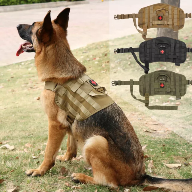 Tactical Dog Harness K9 Working Service Dog Coat Breathable Molle Training Cloth