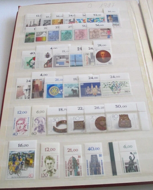 ---Bund 1987   Alle Mit Oberrand-----Auch Eckrand Dabei---