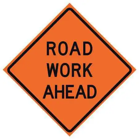 Eastern Metal Signs And Safety 669-C/48-Emo-Rw Road Work Ahead Traffic Sign, 48