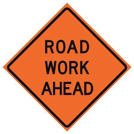 Eastern Metal Signs And Safety 669-C/48-Emo-Rw Road Work Ahead Traffic Sign, 48