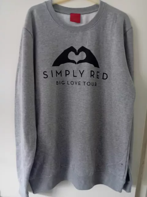 Official Simply Red Big Love Tour Jumper / Sweatshirt - Grey, Size Xl - New!