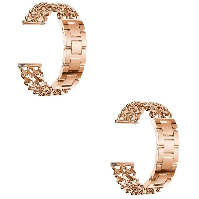 2x Metal Chain Replacement Watchstrap Watch Band Watchband