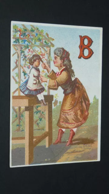 Chromo Bon-Point Image Ecole 1900-1914 Abecedaire B Bebe