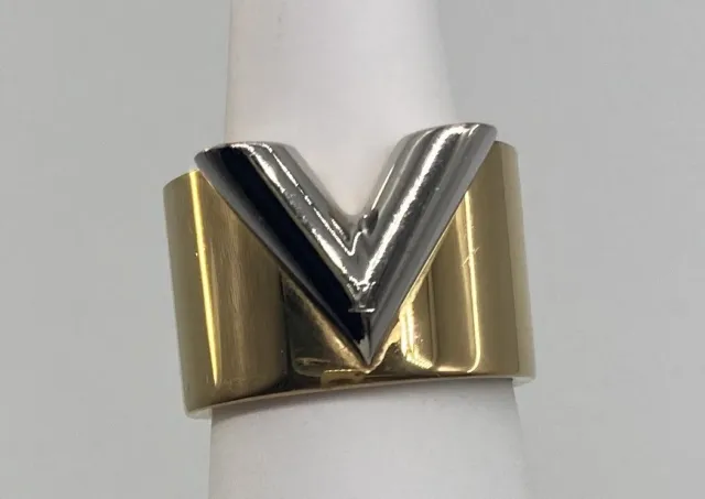 Louis Vuitton Berg LV Instinct M Silver M00513 Metal Ring Made in Italy