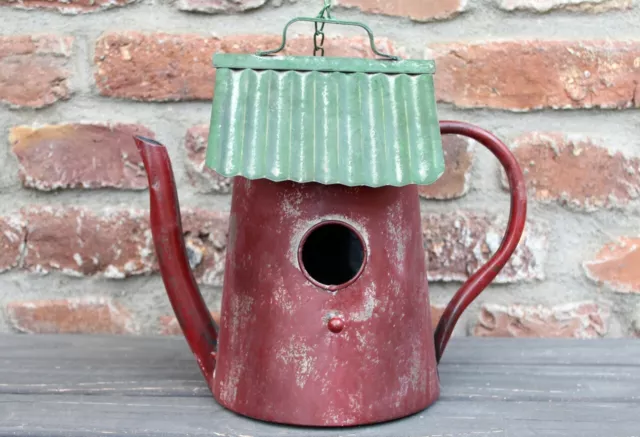 Vogelhaus Nistkasten Kanne Vogelvilla Gartendeko Landhausstil Nostalgie