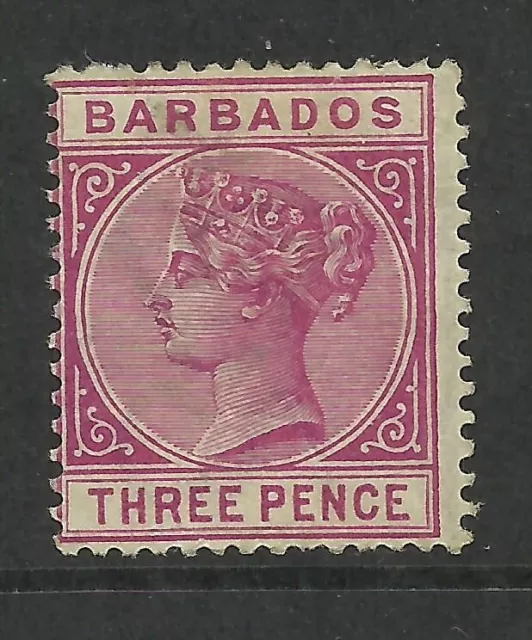 BARBADOS 1882 Sg 92, 1d Carmine, Average Mounted Mint. {AV1800-296}