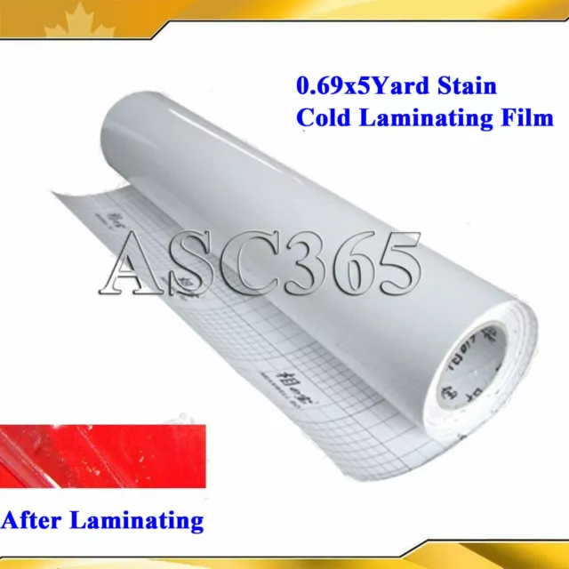 0.7x5Yd 3Mil Satin Matt Paper Adhesive Glue Vinyl Cold Laminating Film Laminator