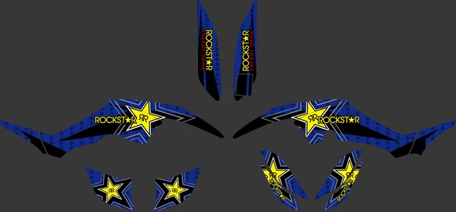 ATV Graphics Decals Stickers Kit For Yamaha Raptor 350 YFM350 YFM350R 2004-2013