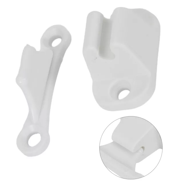 White Flexible Door Retainer Catch Locker Door Stop For Caravan Motor Home