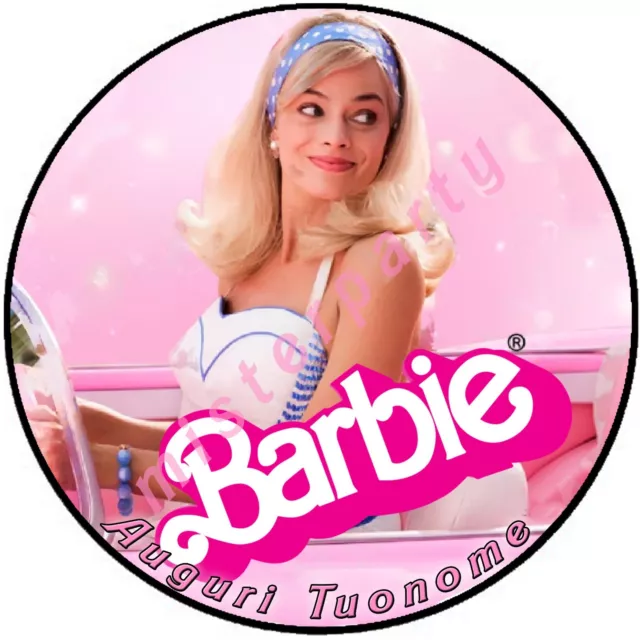 CIALDA - OSTIA per torte Barbie film Formato grande A3 cm. 28