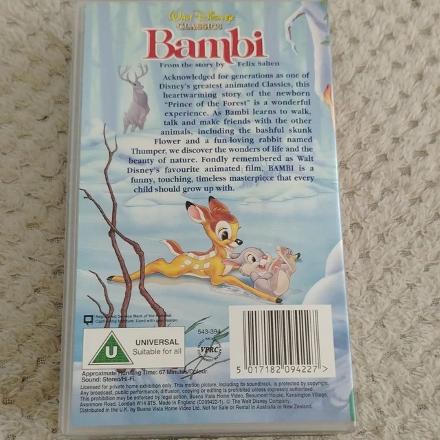 Picclick.com DISNEY'S BAMBI, 1992 VHS £4.38 - PicClick UK