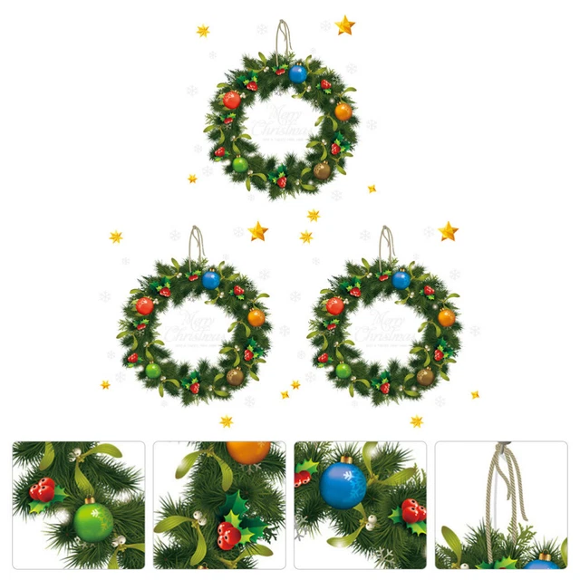 PVC Weihnachts-Rattan-Tür-Aufkleber Fröhliche Weihnachten An Der Wand Fenster