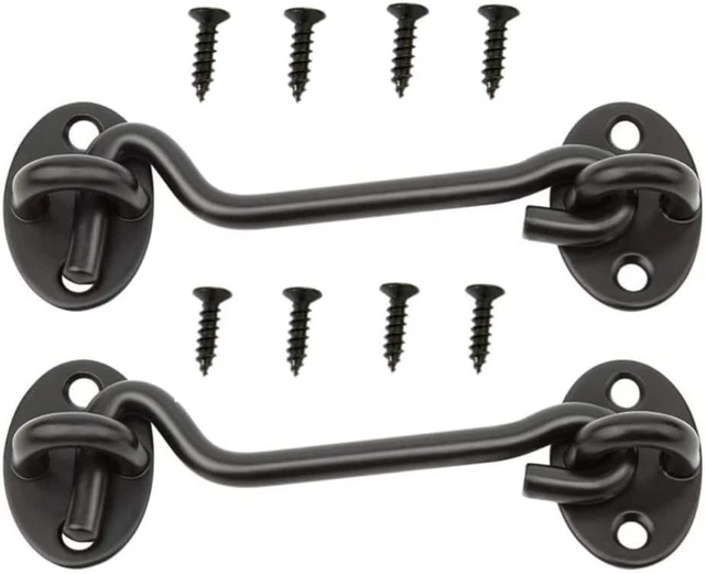 Hook and Eye Latch Gate Latch Lock for Barn Door Home Security Door Bo