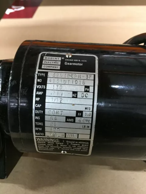 Bodine Electric Company Gearmotor 32D3Bepm-3F