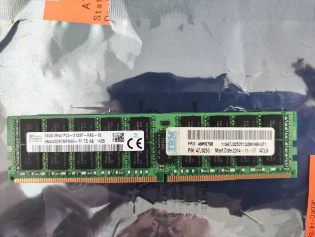 Memoria RAM Server 16GB SK Hynix DIMM RDIMM PC4-2133 DDR4 ECC REG Lenovo 46W0798