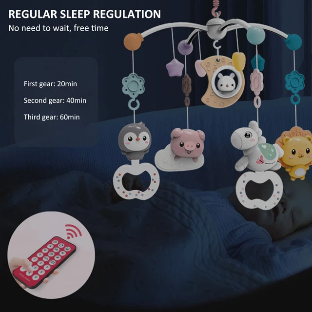 Baby Musical Crib Mobile with Projector and Night Light Hanging Rotating Drvis 3