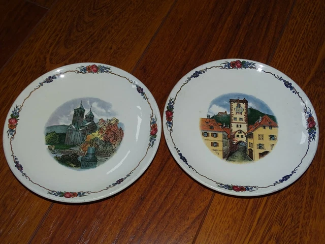 3 Tasses Et Soucoupes En Faïence – Époque Restauration – Service Déco