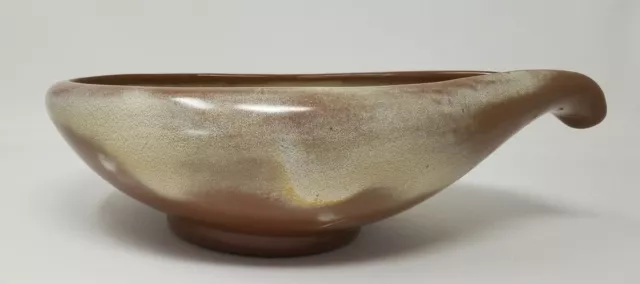 Vintage MCM Frankoma Pottery Desert Gold #214 Free Form Pottery Gravy Boat