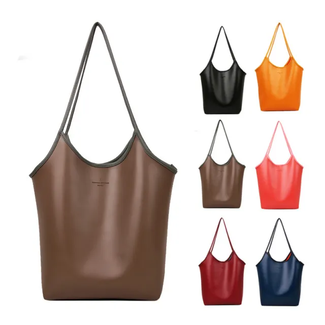 New Women Ladies Handbag Faux Leather Shoulder Tote Bag Satchel Purse Large