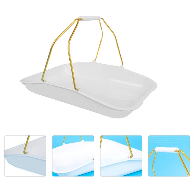 Bandeja de pan de plástico para servir entrante recipiente para pasteles de plástico White