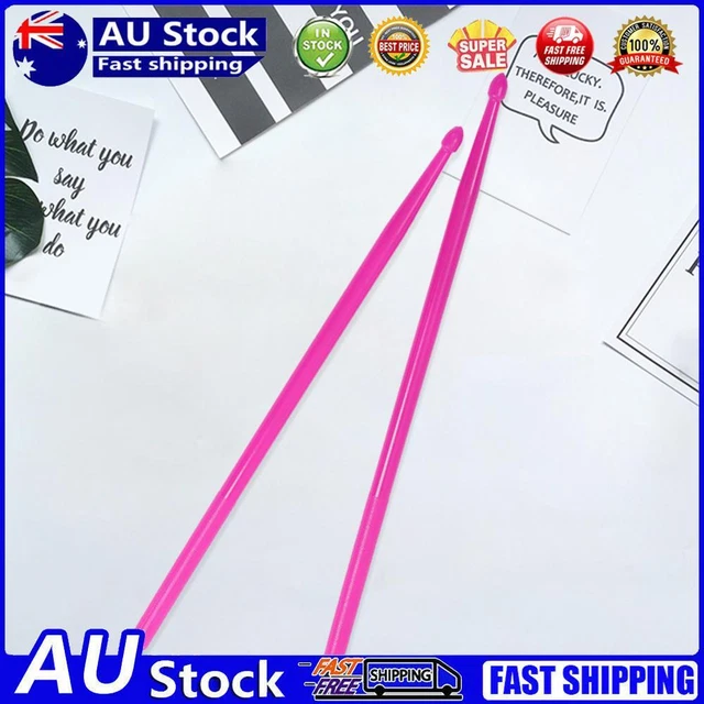 2 Pcs 4 Color Nylon Light Up Drum Sticks for Adults Kids Professional (Purple)