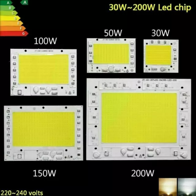 LED Chip COB 10W 20W 30W 50W 100W 150W 200W  AC 220V 110V Spectrum Light Bulb