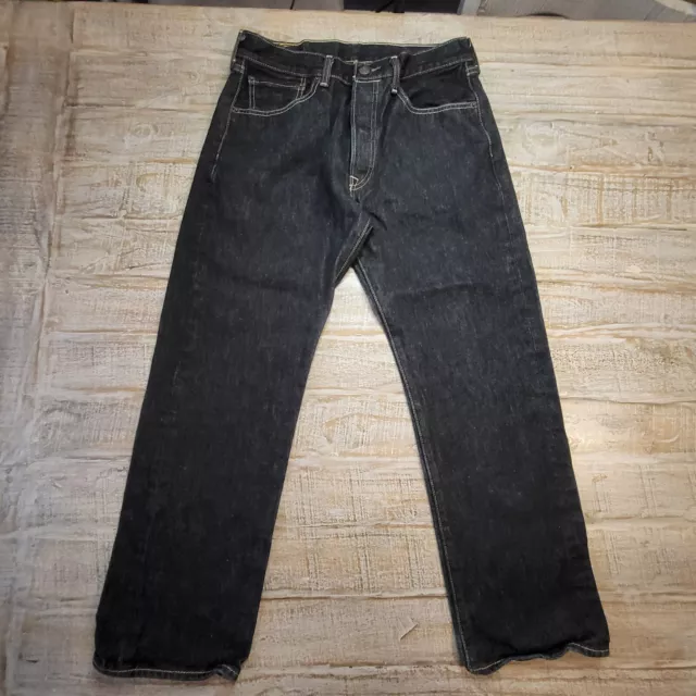 Levi’s 501 Jeans Men’s 32x30 Straight Fit Black Denim Pants Cotton Button Fly