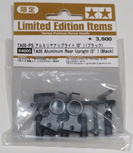 Tamiya Ltd Ed TA05 Aluminium Rear Uprights (Black) NEW 84005 TB Evo IV TRf415MS