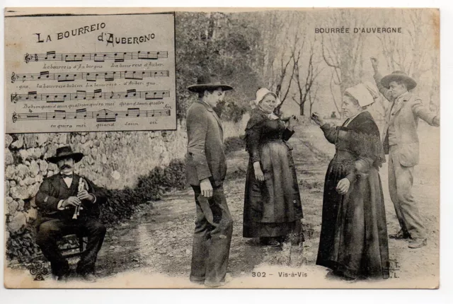 AUVERGNE PUY DE DOME CPA 63 danse bourrée le vis à vis