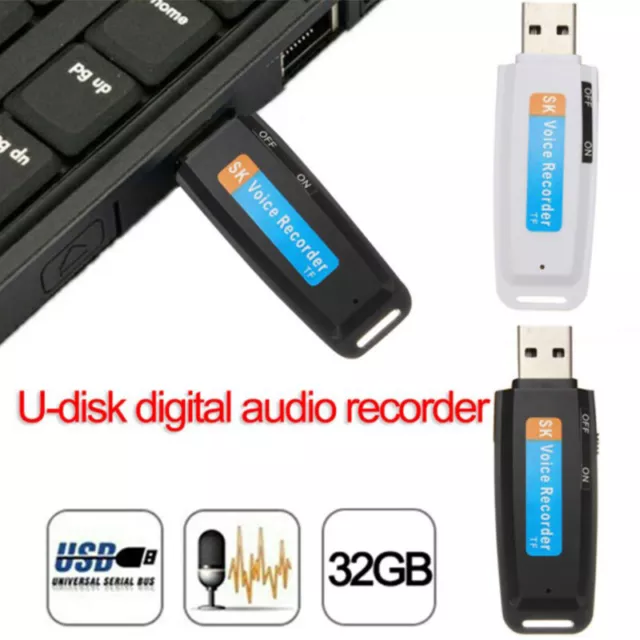 Mini registratore vocale professionale in plastica ricaricabile disco a U supporto portatile SN❤