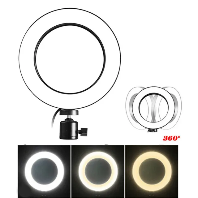 LED Ring Light DimmableB 3200-5500K Fill Lamp Photography Phone Video Live