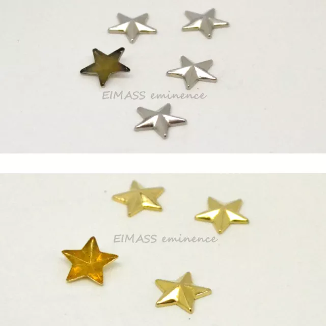 EIMASS® Hot Fix Iron on Star Metal Studs, DIY Embellish Bags Shoes Costume Craft