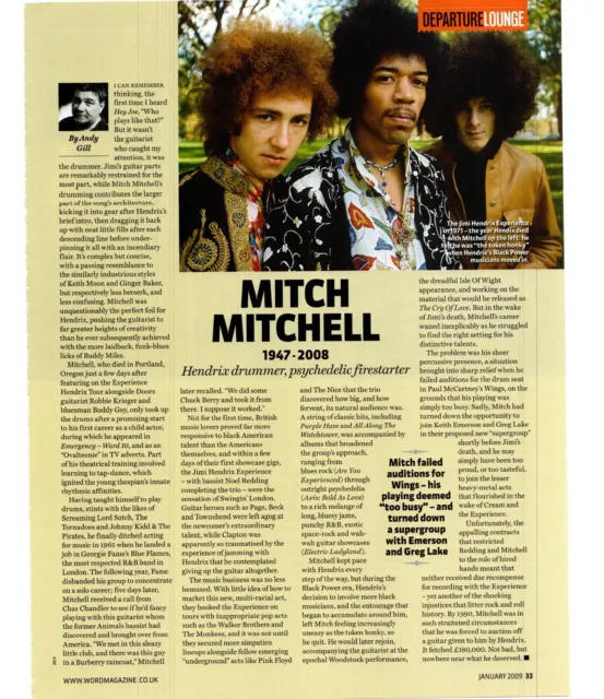 (Wor8) Magazine Article/Review & Picture. Mitch Mitchell