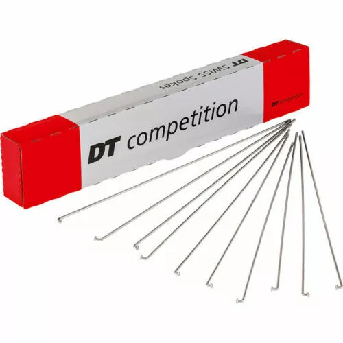 8X DT Swiss Competition J Bend 14 / 15 G = 2 / 1.8 mm Spoke Silver