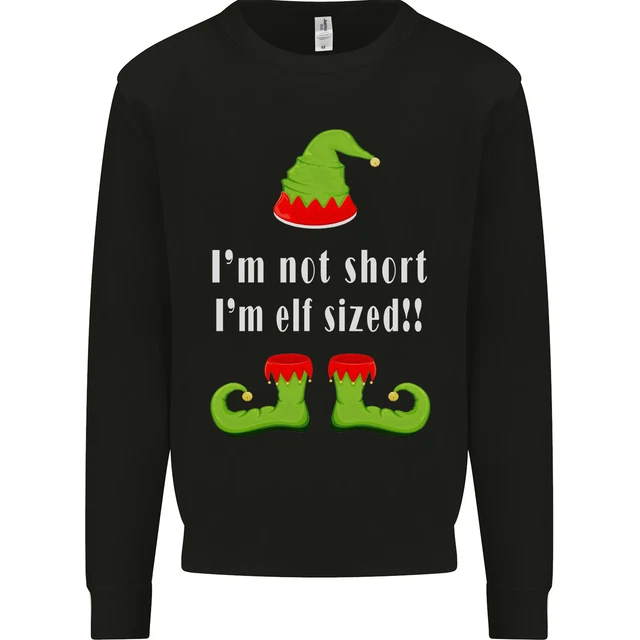 Felpa Maglione Natale Im Not Short Im Elf Taglia Funny