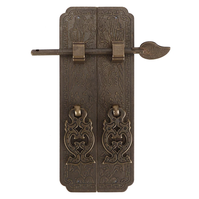Door Handles Kit Chinese Style Antique Copper Gate Pull Handle Furniture YU
