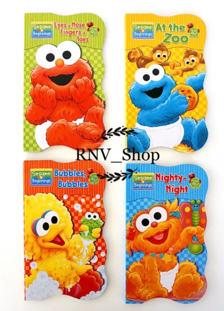 Sesame Street Beginnings Board Book Set of 4