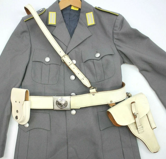 GERMAN ARMY Police Sam Browne Belt Set With Pouch Holster Used
