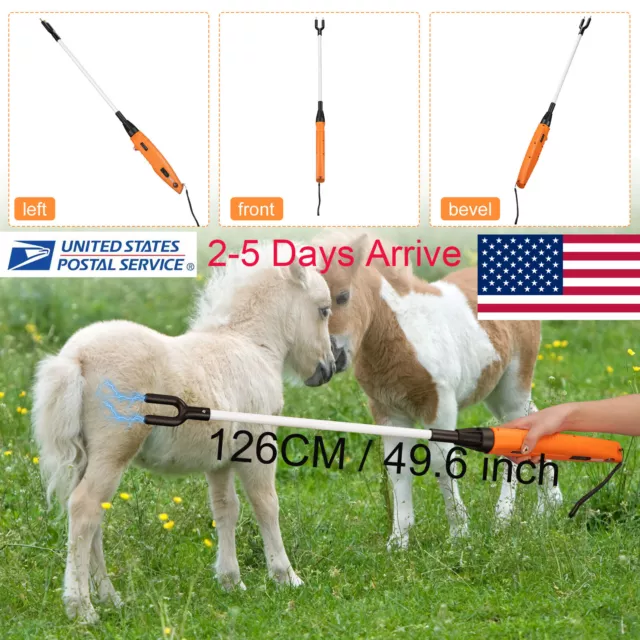 49.6 inch Rechargeable Electric Livestock Cattle Pig Prod Shock for Cow Pig Goat 2
