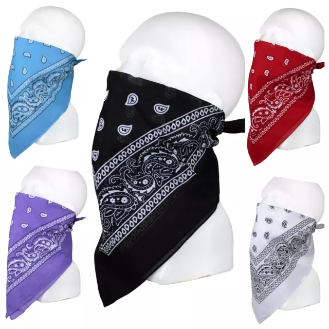 Bandana Paisley Kopftuch Halstuch Nase Mund Maske Tuch Biker 100% Baumwolle