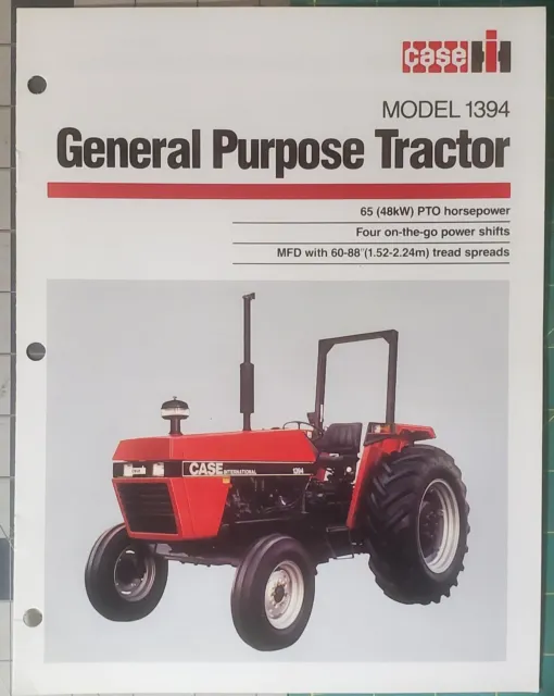 Case IH Model 1394 General Purpose 65 hp Tractor Sales Brochure