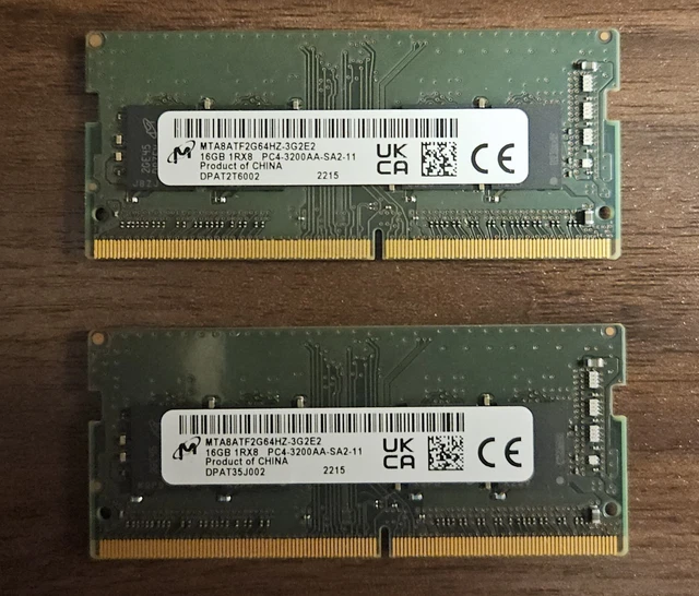 MICRON 16GB 1RX8 PC4-3200AA-SA2-11 DDR4 Laptop SDRAM MTABATF2G64HZ