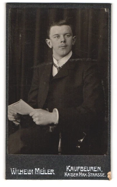 Fotografie Wilhelm Meiler, Kaufbeuren, Kaiser-Max-Straßem Portrait stattlicher