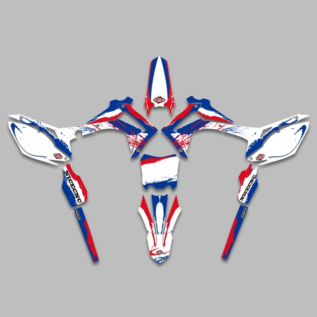Kit Graphique Décalcomanies Pour Honda CRF 450R 2013-2016 - NitroMX, Vinyle Multicolore